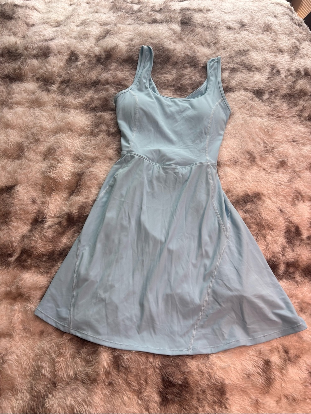 NWOT HALARA Light Blue Scoop Neck Fit & Flare tennis dress